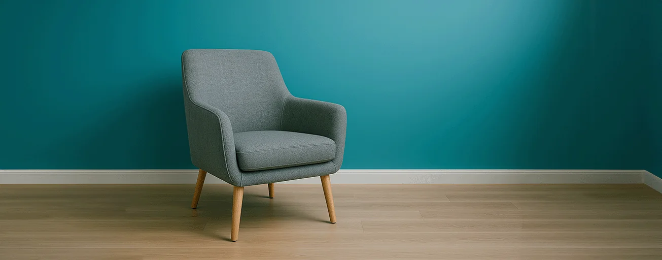 a single comfortable chair