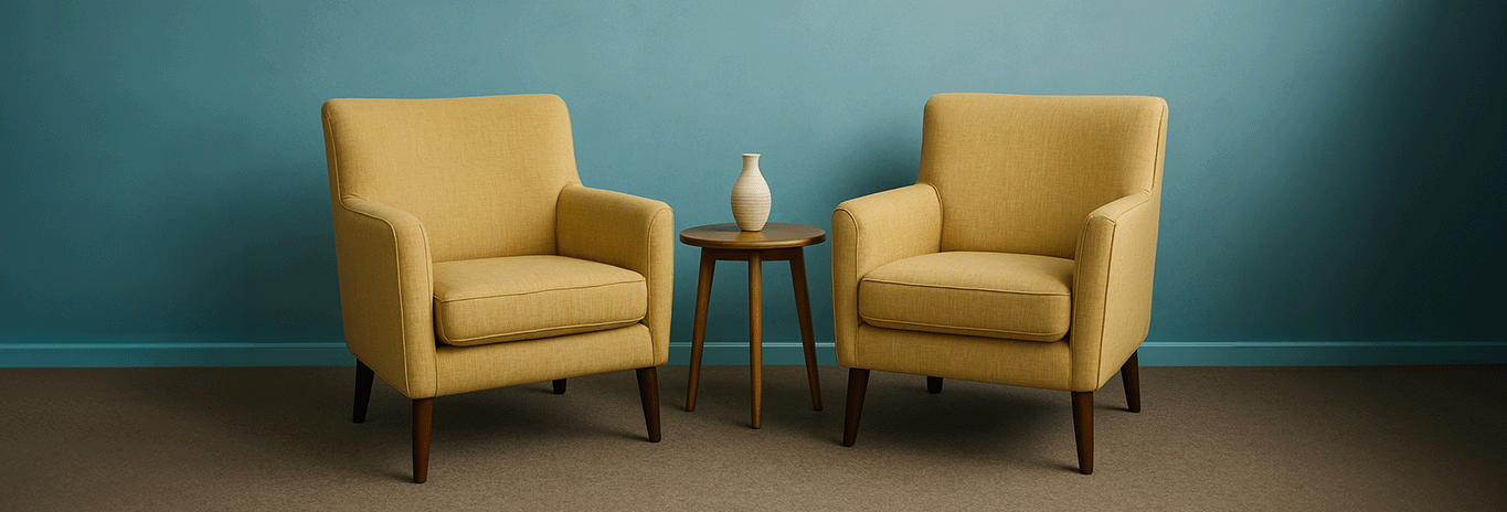 two comfortable chairs